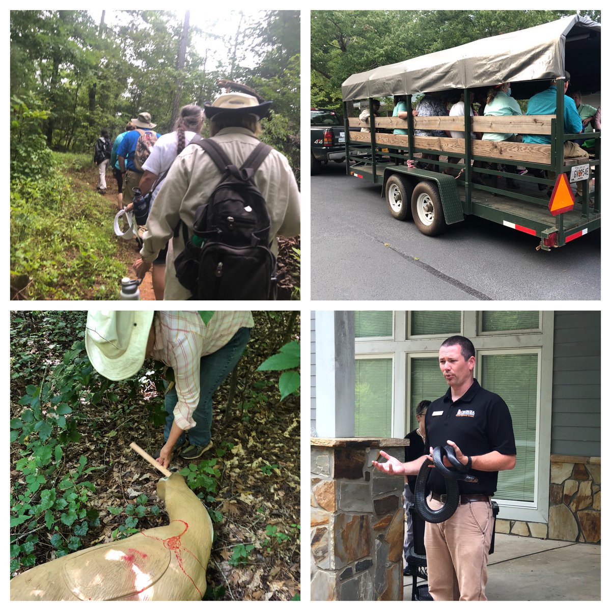 KENYAGREER14's tweet photo. Getting “WILD”  with other GA educators at the Outdoor Wildlife Leadership School @GeorgiaWild! #AgReady #outdoorlearning #handsonexperiences 🪴🛶🦅📚🐍🐠 https://t.co/QlrgAlfxx4