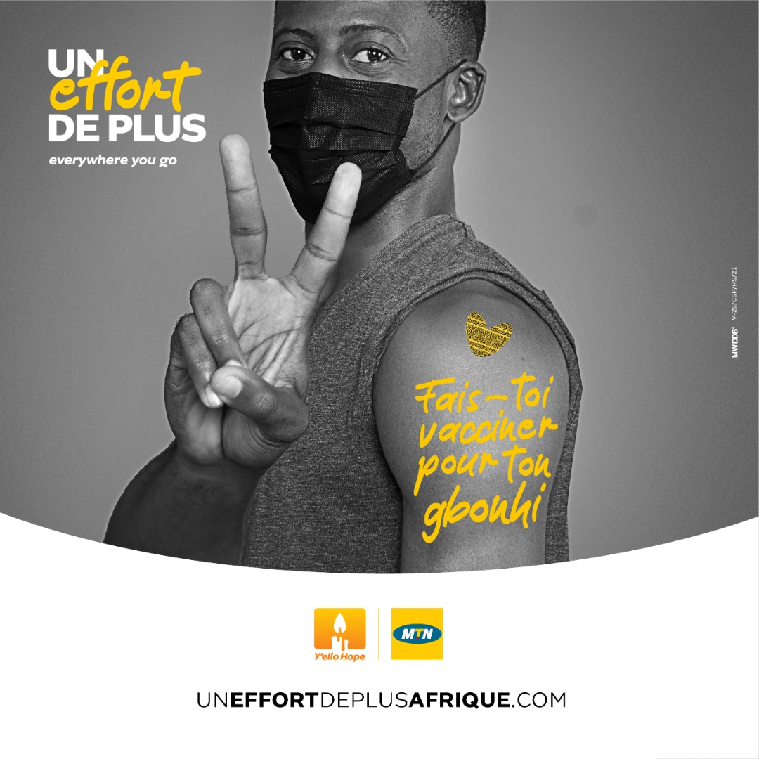ouatt_djibril's tweet photo. "UN EFFORT DE PLUS"pour ceux qui nous sont chers,pr notre belle #CIV et surtout pr un retour à la vie normale.C'est la campagne que MTN lance ce jour avec le Ministère de la Santé dans la continuité des actions #YelloHope.
#UnEffortDePlus en portant le masque et en se vaccinant ! https://t.co/n2RWqOKokX