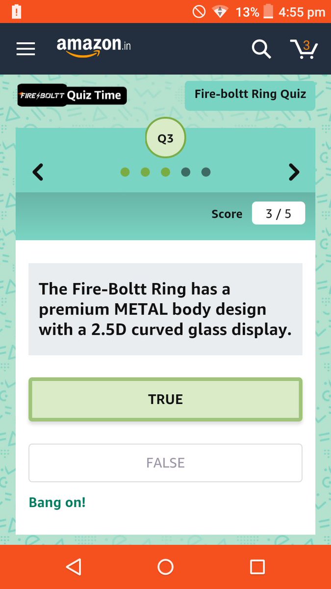 AhsunAlam's tweet photo. I played this interesting Quiz on Amazon-Play games at Amazon FunZone https://t.co/j68yoxPkfd
#FirebolttRing #AmazonSpecials
@amazonIN https://t.co/7N4rupsoF1