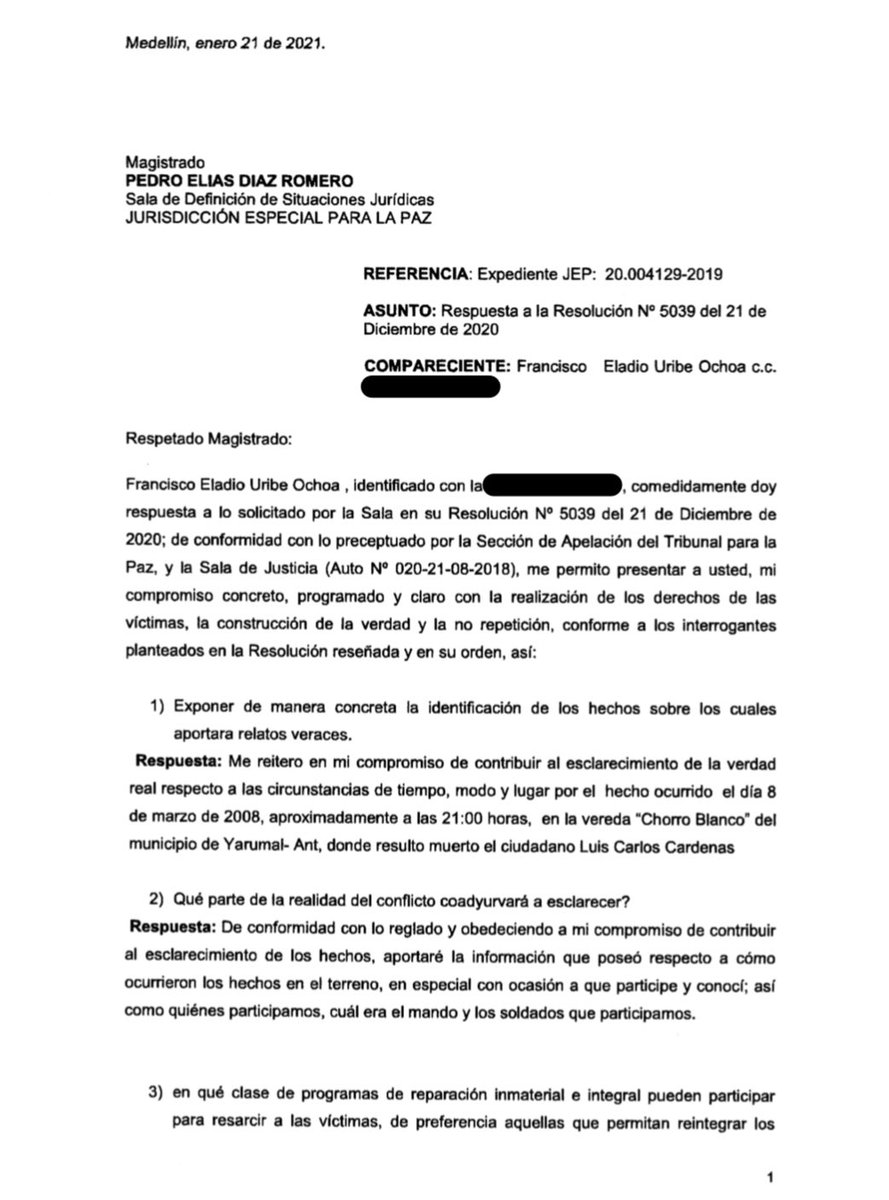 VivancoJM's tweet photo. Unos de los exmilitares que habría sido capturado por el homicidio del presidente de Haití está bajo investigación por “falsos positivos”. 

Aquí un documento donde supuestamente se comprometió a aportar la verdad a la @JEP_Colombia sobre una ejecución cometida en marzo de 2008: https://t.co/TVgozvVJy3