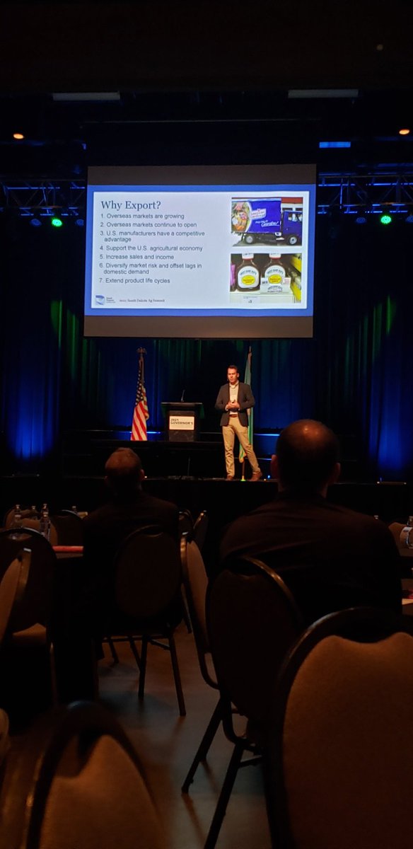 terri_labrie's tweet photo. Learning about Food Export at the 2021 #AGSUMMIT #SDAGPROUD @SD_DANR https://t.co/GcW1e7rI1W