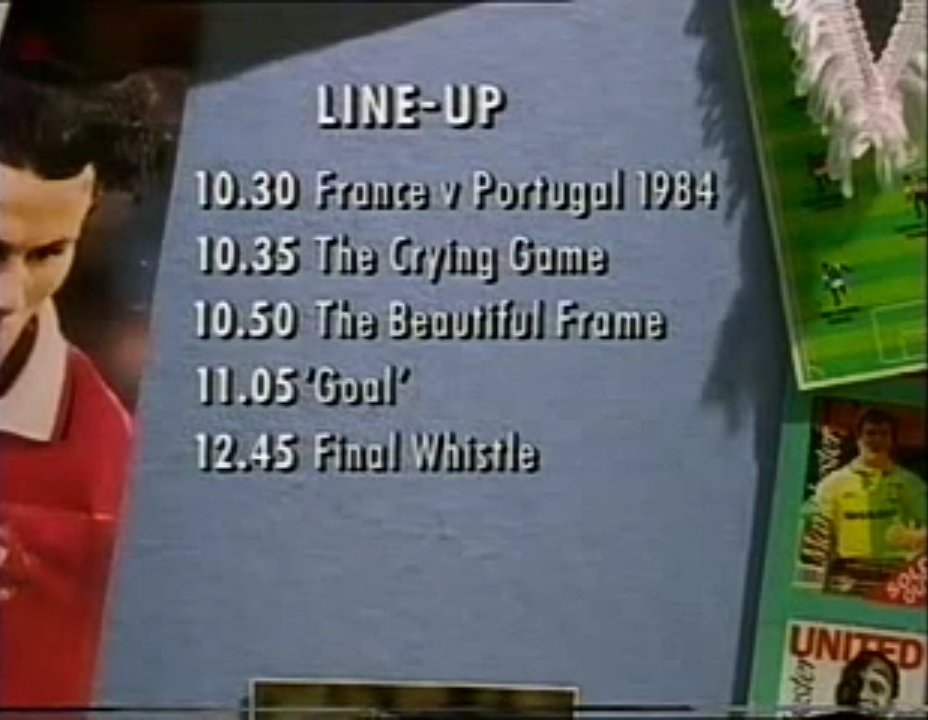 will_nett's tweet photo. Does anyone remember this football-themed night of BBC2 scheduling from 30th May 1994?
I taped it across two whole cassettes and watched parts of it daily for months, maybe years, afterwards.
Feat. Likely Lads 'England-Bulgaria' episode, and '66 World Cup film 'GOAL'
#goaltv https://t.co/Qe68hmAfdv