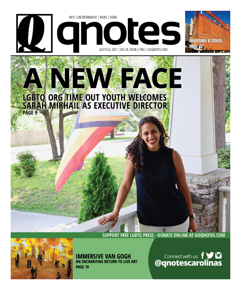 qnotescarolinas's tweet image. The latest #QNotes issue is out! We introduce Sarah Mikhail as Time Out Youth&apos;s new executive director, offer several pieces on local museums and art exhibits and how COVID-19 has impacted them and more. Read it now at goqnotes.com/printedition/
