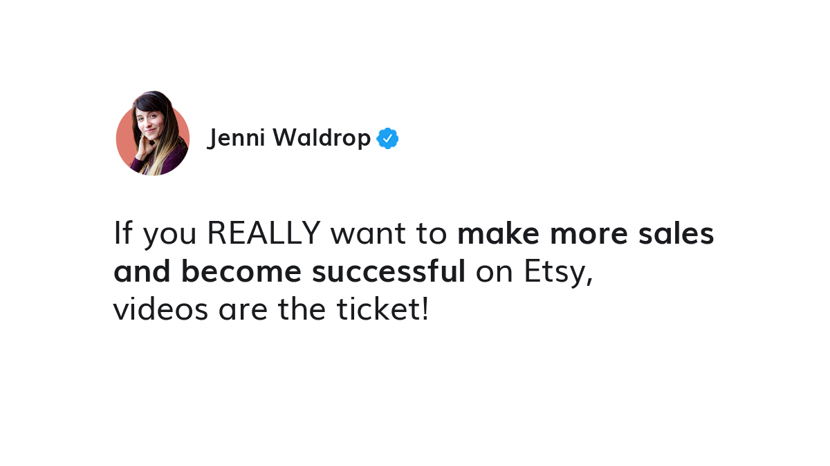 JenniWaldrop's tweet photo. Be honest: When you scroll through #Etsy or social media, what catches your eye the most? 👀

It’s video! To give your #etsyshop a fighting chance against competition, you need to use video.

Stuck? Try Minta 👉 https://t.co/4hGz1JSzmb. https://t.co/svHOsBhasc