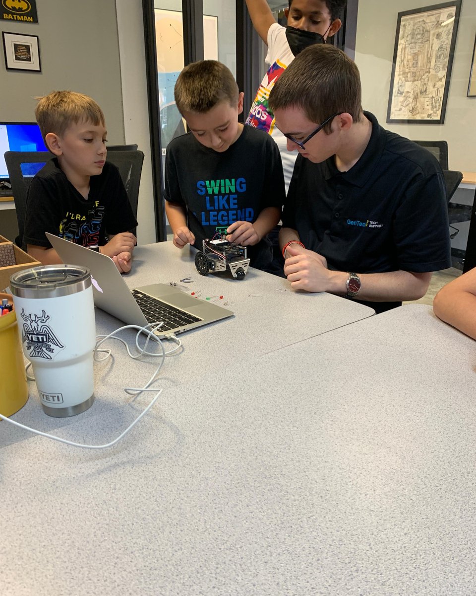 GenTechSupport's tweet image. This week we built and programmed our cyberbots in the our Cyber Defenders camp!🤖 Another week full of fun! 
Come join the fun before summer ends at
gentechsupport.com/kids
#summercamp #coding #robotics #gentech #kidstech #cybersecurity