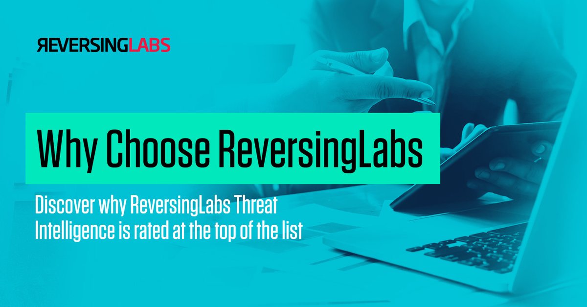 ReversingLabs's tweet photo. Is Your #FileReputation Service Worth the Price? 
See Why Customers Choose ReversingLabs: https://t.co/Af8zwuP587 
#InfoSec #LoveReversingLabs #CyberSec https://t.co/L8sNPxmSg7