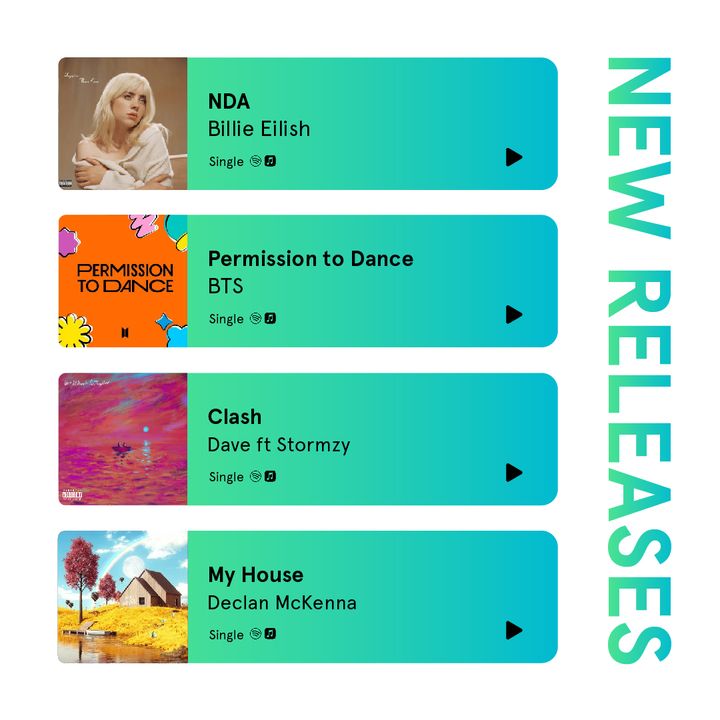bopdropofficial's tweet image. The new releases today... 🤯 
--
With the amount of great singles dropping today, we can't even list them all (but did our best in two slides)! From Billie Eilish to BTS, Post Malone to Steve Aoki, Dave &amp;amp; Stormzy to Kane Brown -- the new music today is 🔥🔥 #newmusic #newreleases