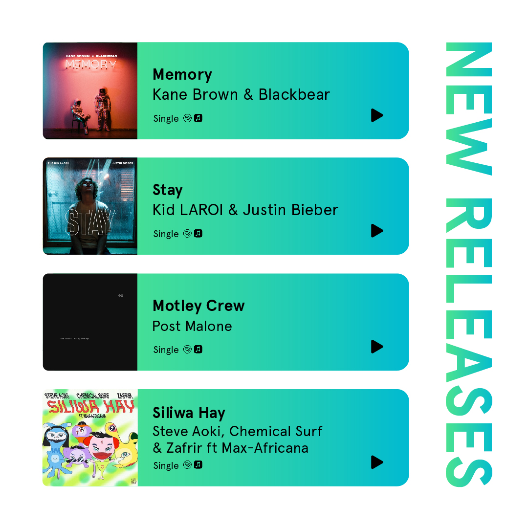 bopdropofficial's tweet image. The new releases today... 🤯 
--
With the amount of great singles dropping today, we can't even list them all (but did our best in two slides)! From Billie Eilish to BTS, Post Malone to Steve Aoki, Dave &amp;amp; Stormzy to Kane Brown -- the new music today is 🔥🔥 #newmusic #newreleases
