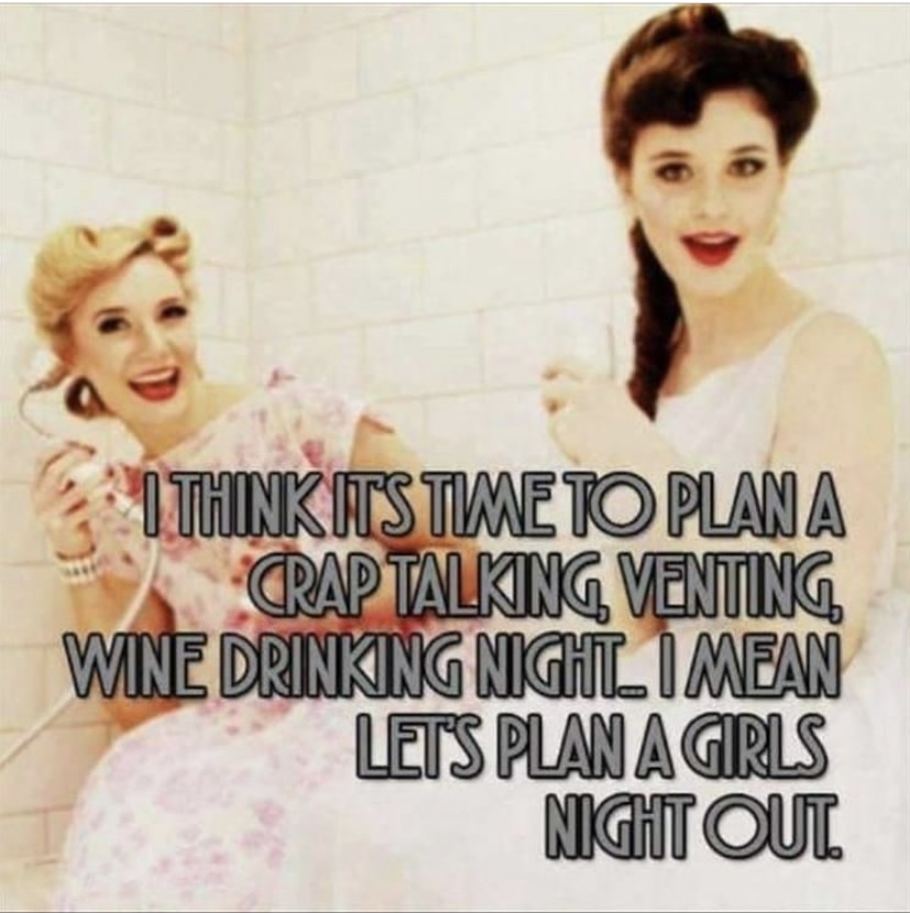 What are your plans this weekend ladies? We hope it involves koi pond cellars! Cheers 🥂