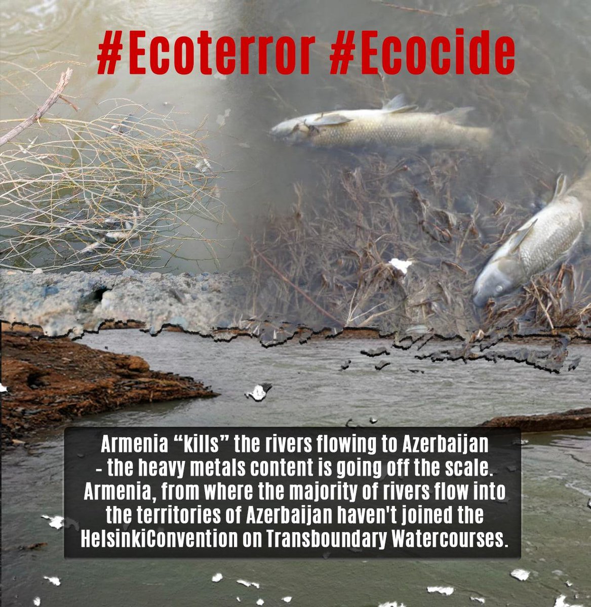 #PanArmenian #EnvironmentalFront member Galstyan noted that it's a gross failure, which resulted in a leakage of a huge amount of emissions from combine into the #OkhchuchayRiver. Last 6-7 years alone, a score of such cases have been recorded. #Ecoterror #Ecocide @natgeo <a href="/UNEP/">UN Environment Programme</a>