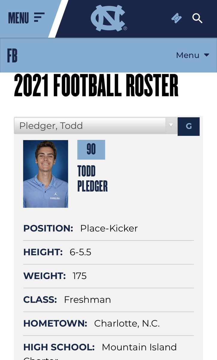 Look who’s at @TarHeelFootball !
<a href="/ToddPledger/">Todd Pledger</a> 
#TheIsland🌴