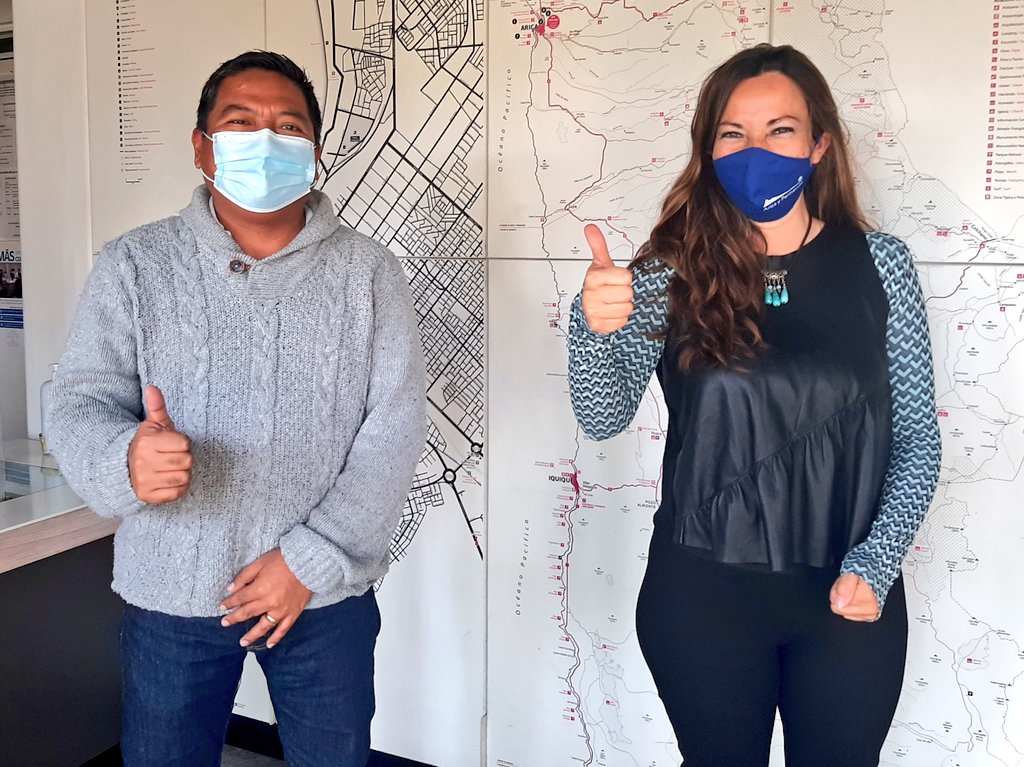 Hoy la DR de <a href="/Sernatur/">Sernatur</a> se reunió con <a href="/seremieconoxv/">Seremi Economía Arica y Parinacota</a> y encargado de turismo de <a href="/MunicipioPutre/">Ilustre Municipalidad de Putre</a> para proyectar trabajo de reactivación en esa comuna, apoyar ruta Qhapaq Ñan y coordinar próximas acciones financiadas con recursos del FNDR del turismo. #ApoyoAlTurismo