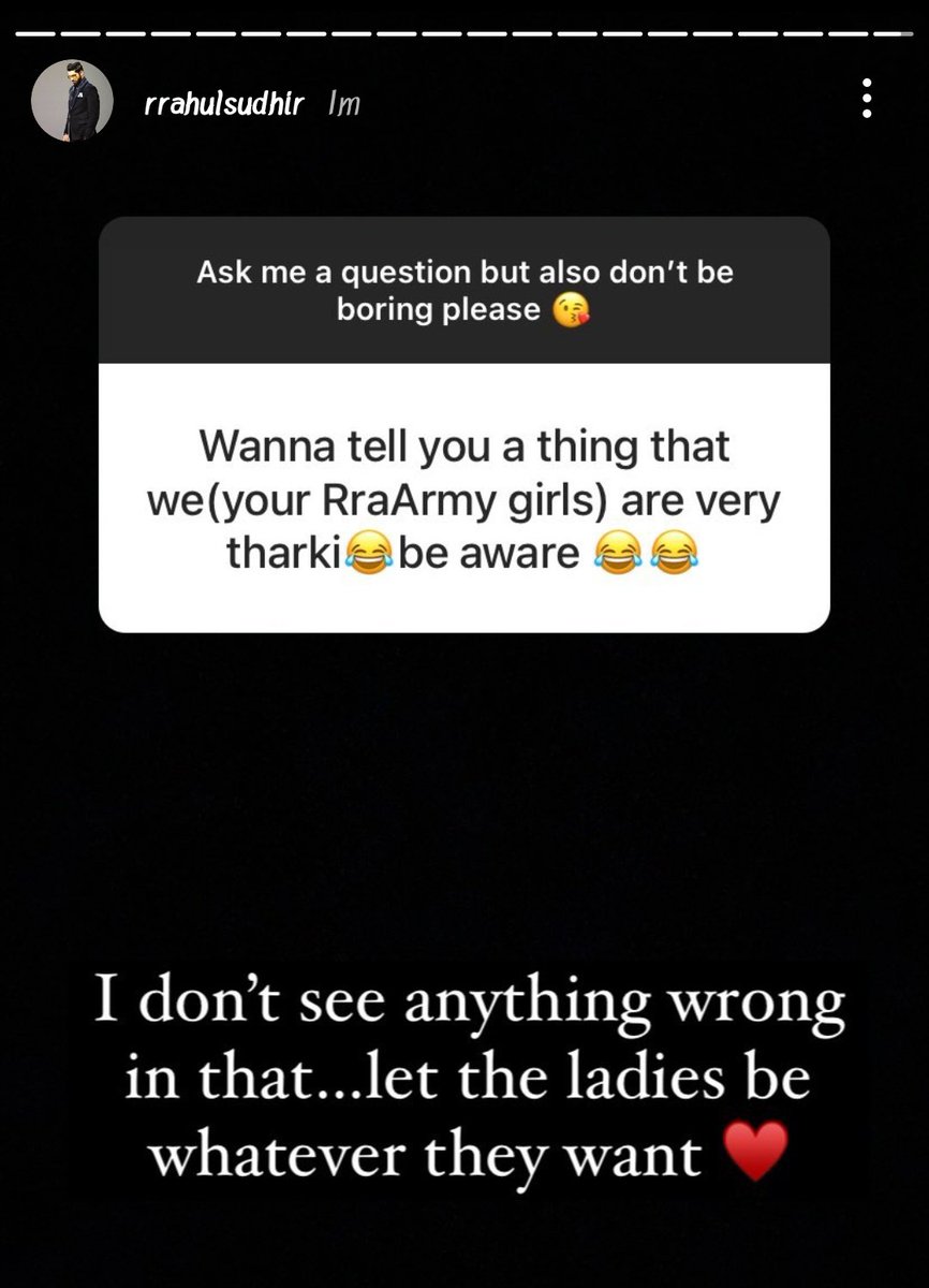 SoliloquySimran's tweet photo. Im telling you this man is ryt here and knows all our tharki tweets😂😭🌚🌚🌚🌚
Chalo ab to license mil gya ❤️🤚😌
"Let the ladies be what they want" 😚

#RrahulSudhir // #RraArmy https://t.co/m2M960evvI
