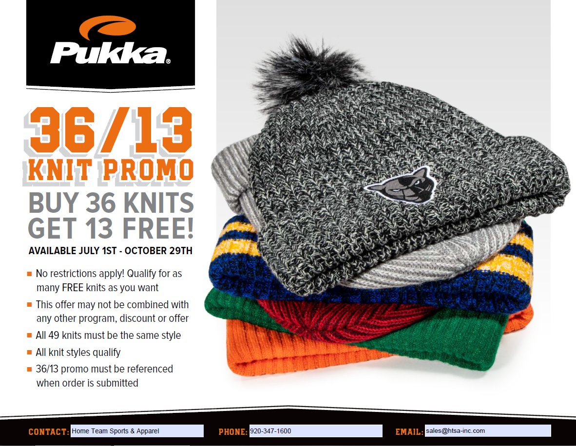 Looking for custom head wear for the fall? Contact us for more information on Pukka and what they can do to make your team or company stand out this fall. Check out their link below to see all of the custom features you can add to any hat. pukkainc.com