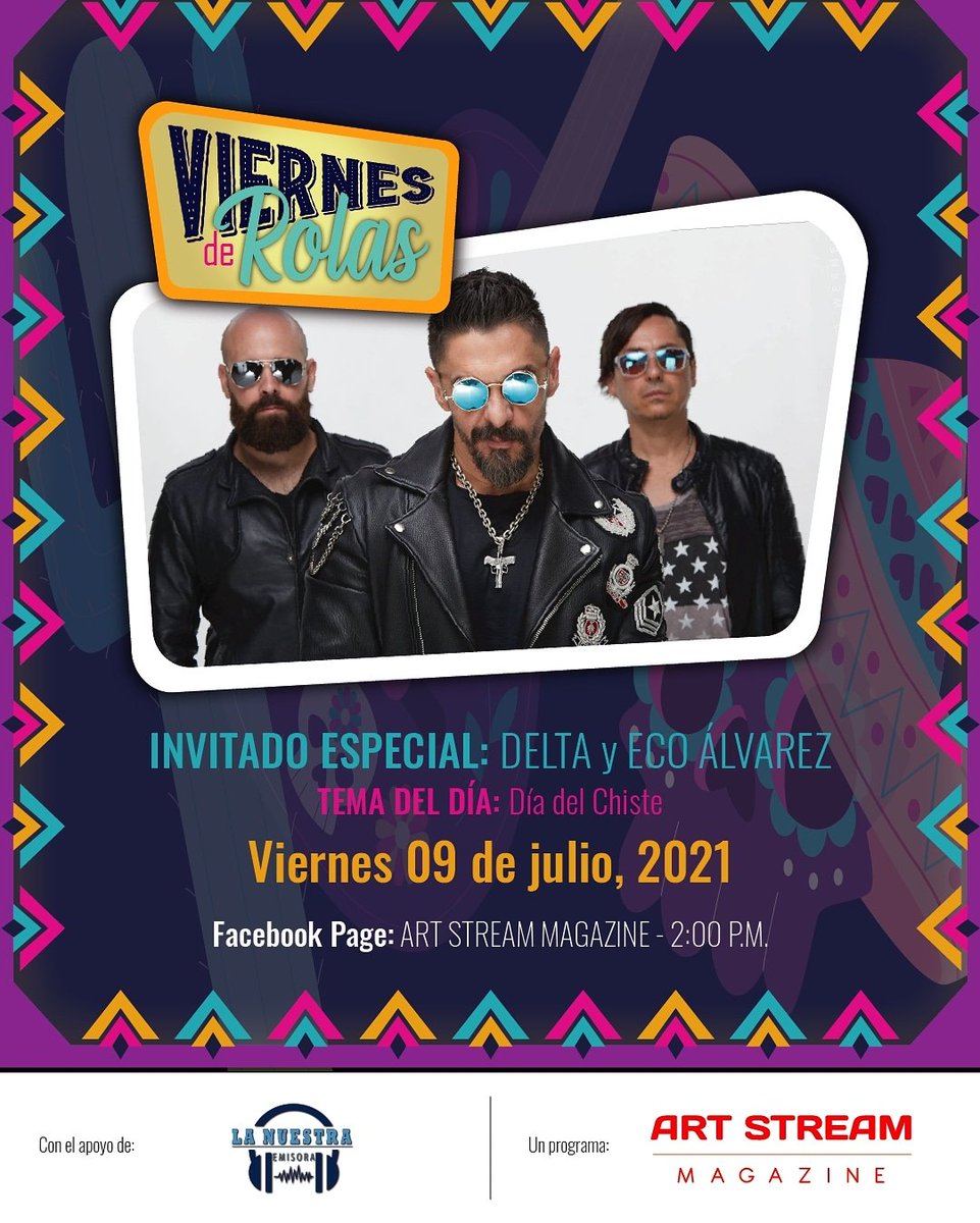 📣 HOY ES VIERNES DE RISAS 📣
En #ViernesDeRolas, con la compañía de Eco Álvarez para en el Día del Chiste, y <a href="/DeltaMusicMx/">Delta Music México</a> 🇲🇽

🖥 Hoy a las 2:00 p.m. 👉 bit.ly/38Pa21h 🌎

Con la conducción de <a href="/LauraAdussan/">Laura Dussán</a> @danielachr29 y <a href="/ktachaparro/">🐑⚫ La Oveja Negra ⚫🐑</a> el apoyo de @Lnuestraemisora