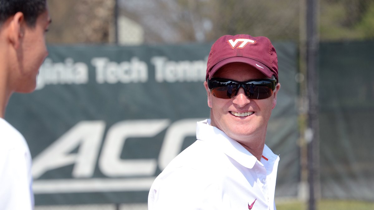 HokiesMTennis's tweet photo. Plenty more Coach Thompson celebrations to come 😏

Tech's longest-serving head coach inks a contract extension through 2026 🔥

📝 » https://t.co/kNbmLyqKOy

#Hokies 🦃 https://t.co/d2aXVmspeU