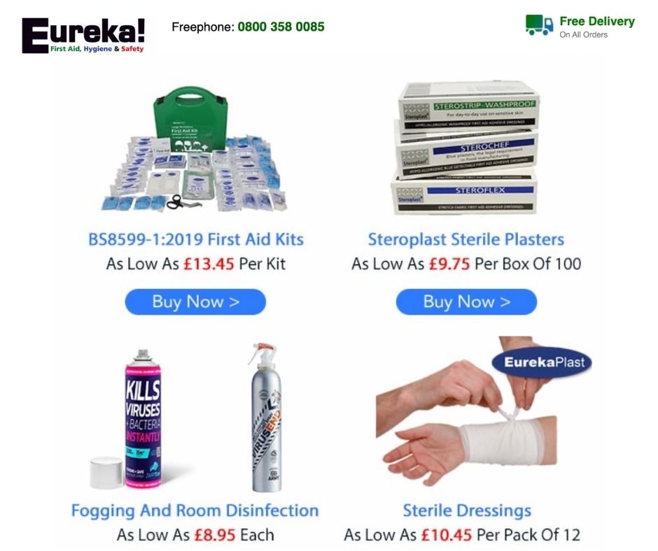 Keep your first aid and hygiene supplies stocked up with these best-selling products shown below. Whether you are looking for face masks or sterile dressings something else, you’re sure to find the products you need.

Order here today→ tinyurl.com/yj2cavtj

#firstaidsupplier