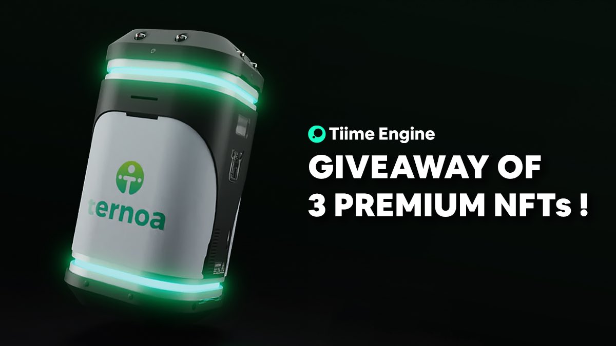 🤖 Tiime Engine launched this week! 

🎁 Join us in celebrating by participating in our giveaway of 3 premium NFTs (only 30 existing copies)

To participate, make sure to :

✅ Follow <a href="/TiimeEngine/">🟣 TIIME ENGINE 🟢</a>
✅ ♥️ &amp; 🔄  🏁 : 20/07/21