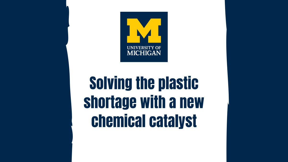 UMichResearch's tweet photo. A new chemical catalyst developed at @UMich could enable the production of more of the feedstock for the world’s second-most widely used plastic. The feedstock, propylene, is used to make the plastic polypropylene—8 million tons of it each year. https://t.co/h8cuuC5Ir4 https://t.co/NWWNh4mLR1