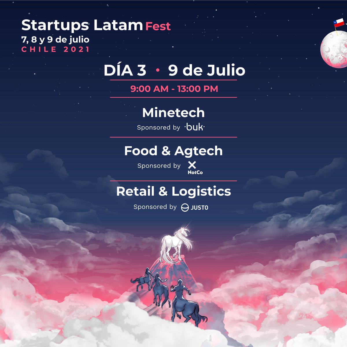 StartupsxLatam's tweet photo. En unos minutos estaremos dando inicio a la cápsula de Food & Agtech gracias a nuestro sponsor #TheNotCompany presentando a los próximos speakers desde #polynatural @instacrops_cl y #agrourbana
#StartupsLatamFest 💥 https://t.co/eWzcRxuXdd