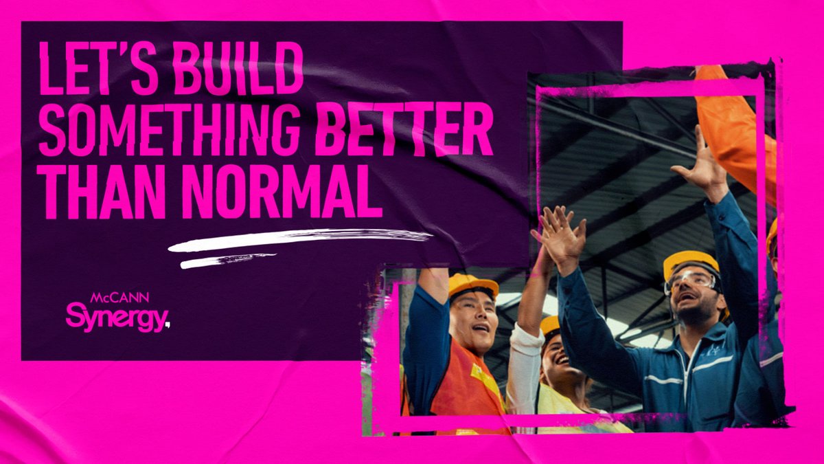 McCannSynergy's tweet photo. ‘Normal’ is limiting. Outdated.
Together, let’s #SAYNOTONORMAL and make the new world of work even better.
https://t.co/KhRNsOAlX9
#saynotonormal #futureofwork #hybridoffice
#hybridwork #hybridworkplace #newnormal https://t.co/GheoTabk8E