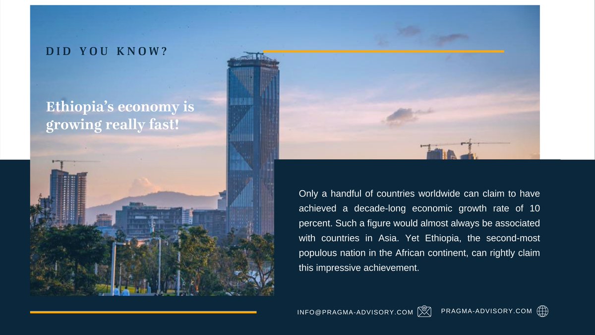 Did you know how fast Ethiopia is growing? 
#Pragma #PragmaAdvisory #Ethiopia