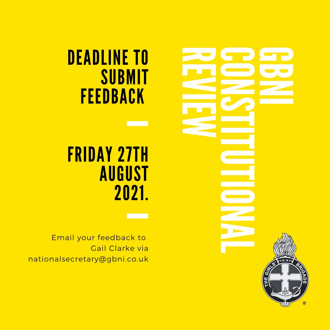 Reminder for Captains - A draft copy of the revised GBNI Constitution had been issued to all GB Captains in May 2021.  Please submit any feedback regarding this review to nationalsecretary@gbni.co.uk no later than 27th August 2021.