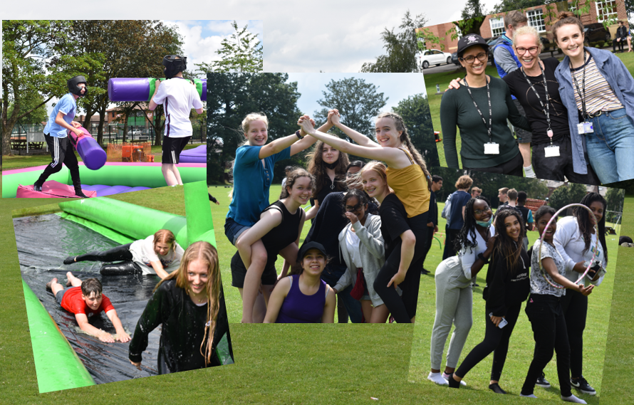 UrmstonGrammar's tweet photo. It was great to see our Year 10 students enjoying themselves at the #10Fest yesterday! Whether being strapped into a huge inflatable version of Hungry Hungry Hippos or gunged in a waterslide, they had some much deserved fun in the sunshine! https://t.co/lWhI4S7jO8