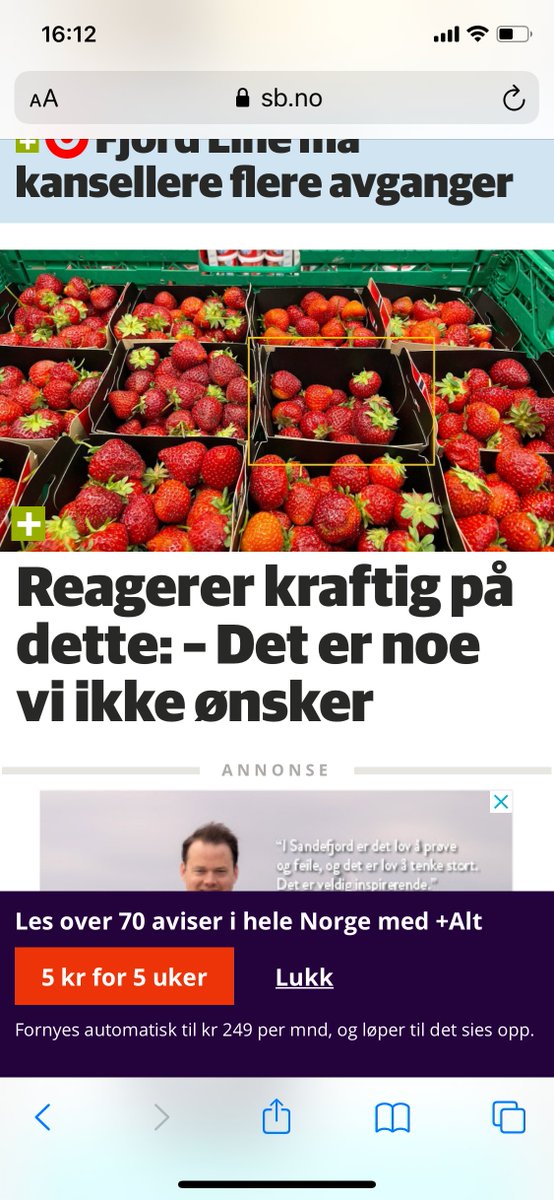 Det reageres kraftig i Sandefjord om dagen <a href="/sandefjordsblad/">Sandefjords Blad</a>