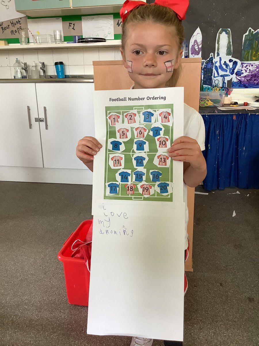 Foundation Stage had lots of fun today celebrating England getting through to the Euro 2020 final ⚽️