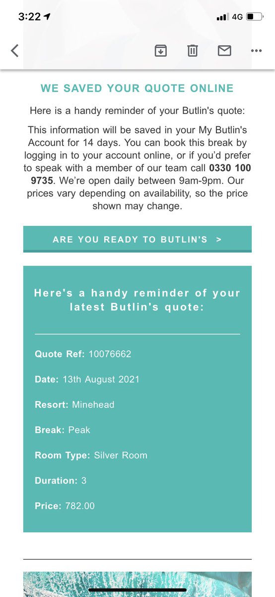emmalock5's tweet photo. @Butlins shame on you - nhs / blue light discount not at all - I am shocked excatly the same holiday searched within seconds of each other and over a £100 extra for those booking on the “blue light discount website “ https://t.co/PfKOr2VHMu