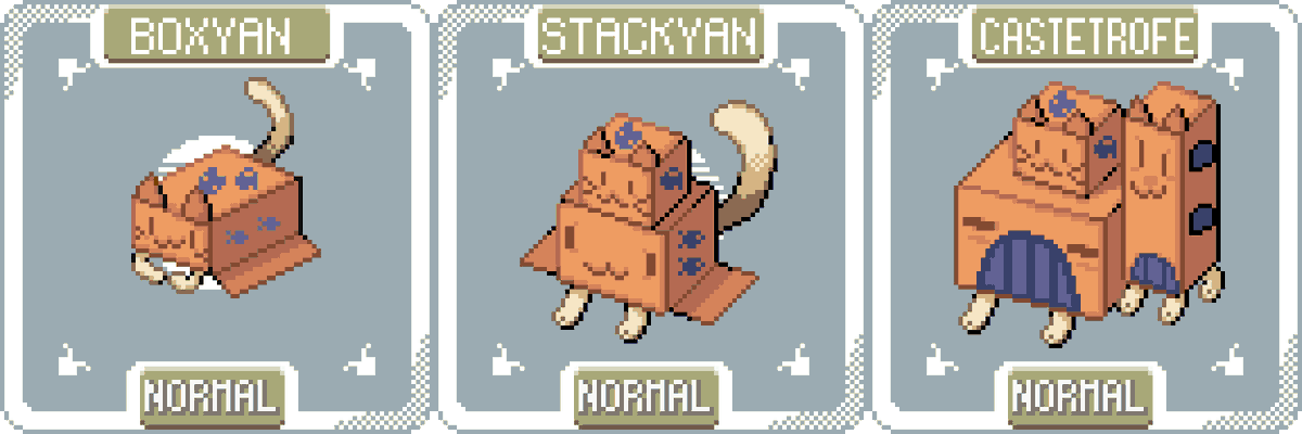 DahViper_'s tweet photo. is it a box? is it a cat? who knows!!who cares!!

#pokemon #fakemon #pixelart https://t.co/fKe7iMyjSB