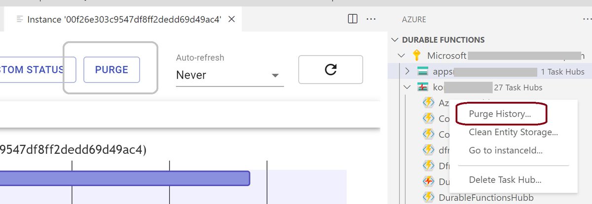 tino_scale_tone's tweet image. Or you could just purge your history with #DurableFunctionsMonitor