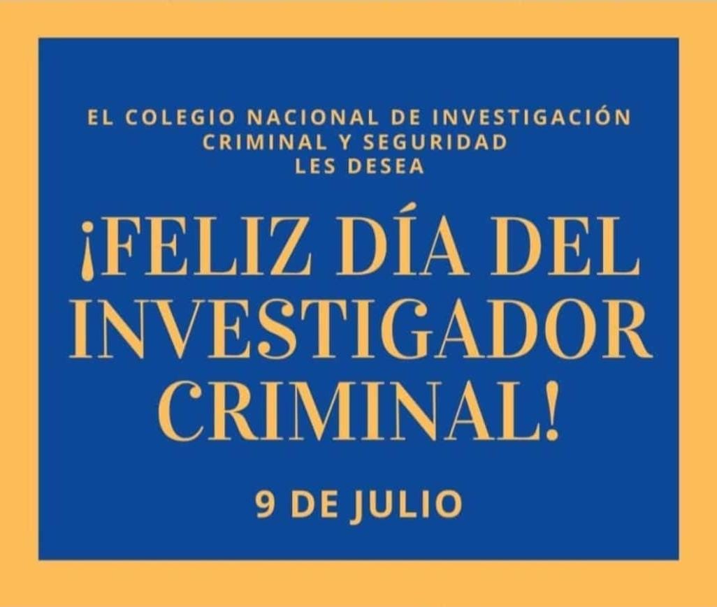 danielwaterman_'s tweet photo. Felicidades a todos los profesionales de la Investigación Criminal, así como a los profesionales dentro del ámbito de la Seguridad. 

Quienes compartimos esta labor reconocemos su esfuerzo y dedicacion. https://t.co/gvdLTiJ4S8