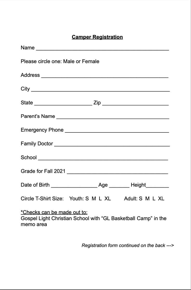 GLCS_Lions's tweet photo. Attached are photos of the camp brochure which also has the registration form on it. Stop by the school office to pick up a brochure and register.

*Campers who register after July 16, will still be able to attend the camp, but will not be guaranteed a camp shirt or basketball. https://t.co/7oJRVRzvVg