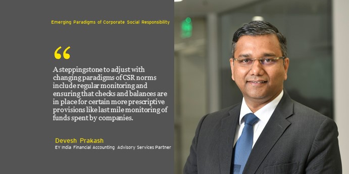 EY_India's tweet photo. New #CSR rules | #EYFAAS India Partner Dr. Devesh Prakash (@DrDeveshPrakas2) elaborates why companies need to reconfigure their policy and governance structure around #CorporateResponsibilty spent to comply with the new set of rules https://t.co/wKR2g9nt3s @FinancialXpress https://t.co/2Db1Cowhd8