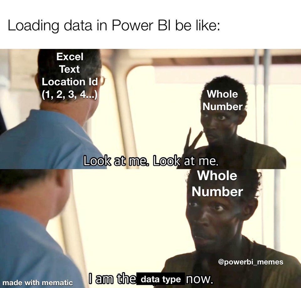 ColaberrySODA's tweet image. Where are all my Power BI people at!?? 😂🤣
#PowerBI #powerbideveloper #bideveloper #businessintelligence #developer #development #dataanalytics #dataanalyst #analytics #bigdata #fridayhumor
#colaberryschool