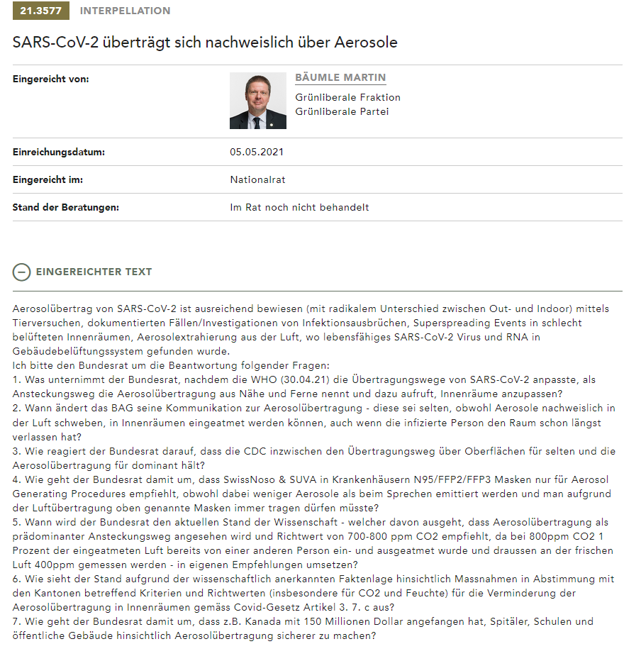 IKostenas's tweet image. 💙💚Dank Herr Claude Ammann Präsident des SFGV (Schweizerischer Fitness- und Gesundheitscenter Verband), der seine Mitglieder über airborne transmission aufklärt &amp;amp; CO2 Richtwerte empfiehlt. Dank der Arbeit von @Martin_Baeumle #SmartRestart Seite 54 bewegungsmedizin.ch/magazin/2021_0… 🧠🤜🦠