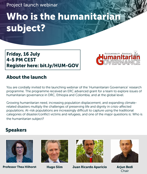 rodmenaf's tweet photo. Everyone's invited to the launch webinar of our project  'Humanitarian governance: accountability, advocacy, alternatives'
Here more info about the project: https://t.co/SU8mhEA2cL
and here the registration form: https://t.co/82FMu5Z77E

@issnl @ERC_Research #humanitarian 
👇👇👇 https://t.co/wPWOBB0iPe