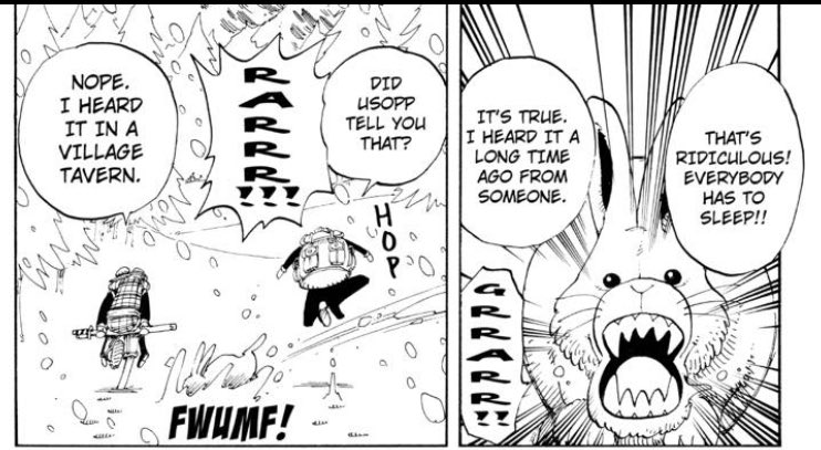 t_p_crow's tweet photo. So, I’m rereading #ONEPIECE vol 15 for the .@MealPiece podcast, and I stumbled on a strangely specific conversation between Luffy and Sanji: https://t.co/Jp4n69KMvR