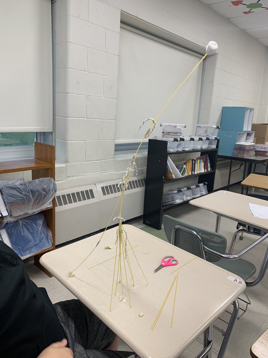 TeachTechSassy's tweet photo. #Steamchallenge @mansd_nh @21stCenturyTch @SouthsideMidSch summer camp at its finest! Marshmallow spaghetti challenge. https://t.co/fdWBhZqtvz