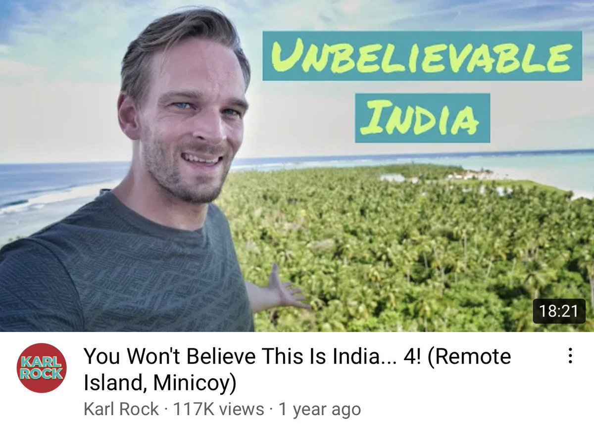 Youtuber Karl Rock has single handedly promoted tourism in India to millions of people. 

Can you imagine he has been now blacklisted by Indian Govt without them giving any reason?