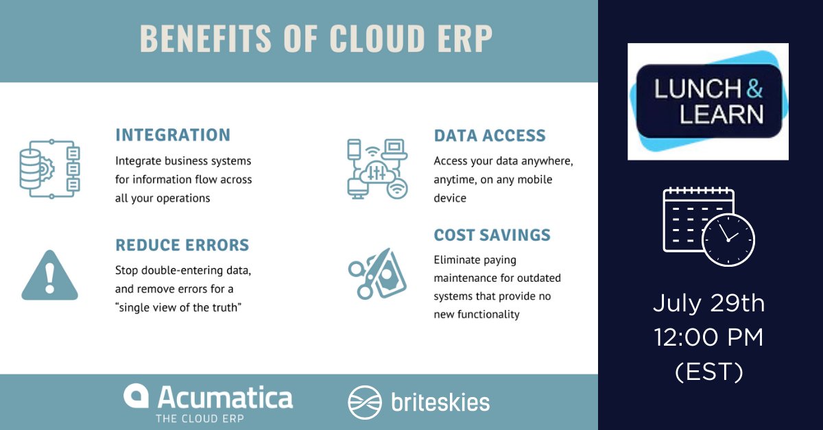 Learn how Acumatica is a cost-effective, flexible, and faster way to deploy and support your IT infrastructure and business applications without the need for significant capital investments and staffing increases. hubs.ly/H0QK-_J0 #acumatica #clouderp