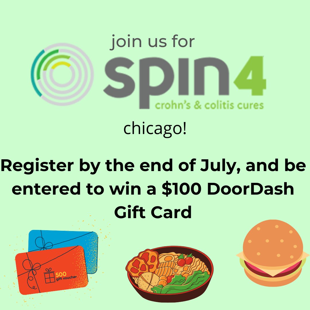 CCfdnIllinois's tweet photo. Hope to see you on September 18th! Learn more about spin4 crohn's and colitis cures chicago, and register here: https://t.co/wlUMlm6QfO https://t.co/4ZlJkCgWUf