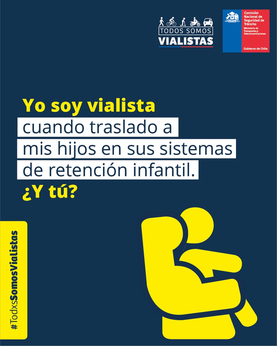 ☝️Si vas a viajar con menores de 12 años 🧒👶👧, asegúrate de llevarlos especialmente seguros a bordo. NUNCA en el asiento delantero y SIEMPRE en algún sistema de retención infantil adecuado para su edad y peso.
No privilegies espacio versus seguridad‼️

#TodxsSomosVialistas