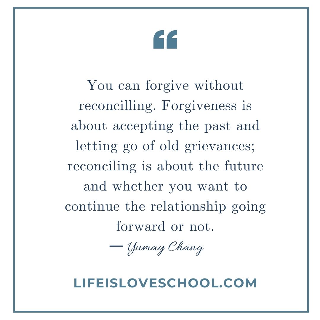LifeIsLoveTweet's tweet photo. Forgiveness, which is best defined as letting go, never condones the bad behavior of the offending party. Forgiveness is not revenge, nor aiming to get even. Nor is it forgetting. It is merely releasing the pain, so it loses its power to dominate your life.
— Chris Cortman https://t.co/962BYoG957