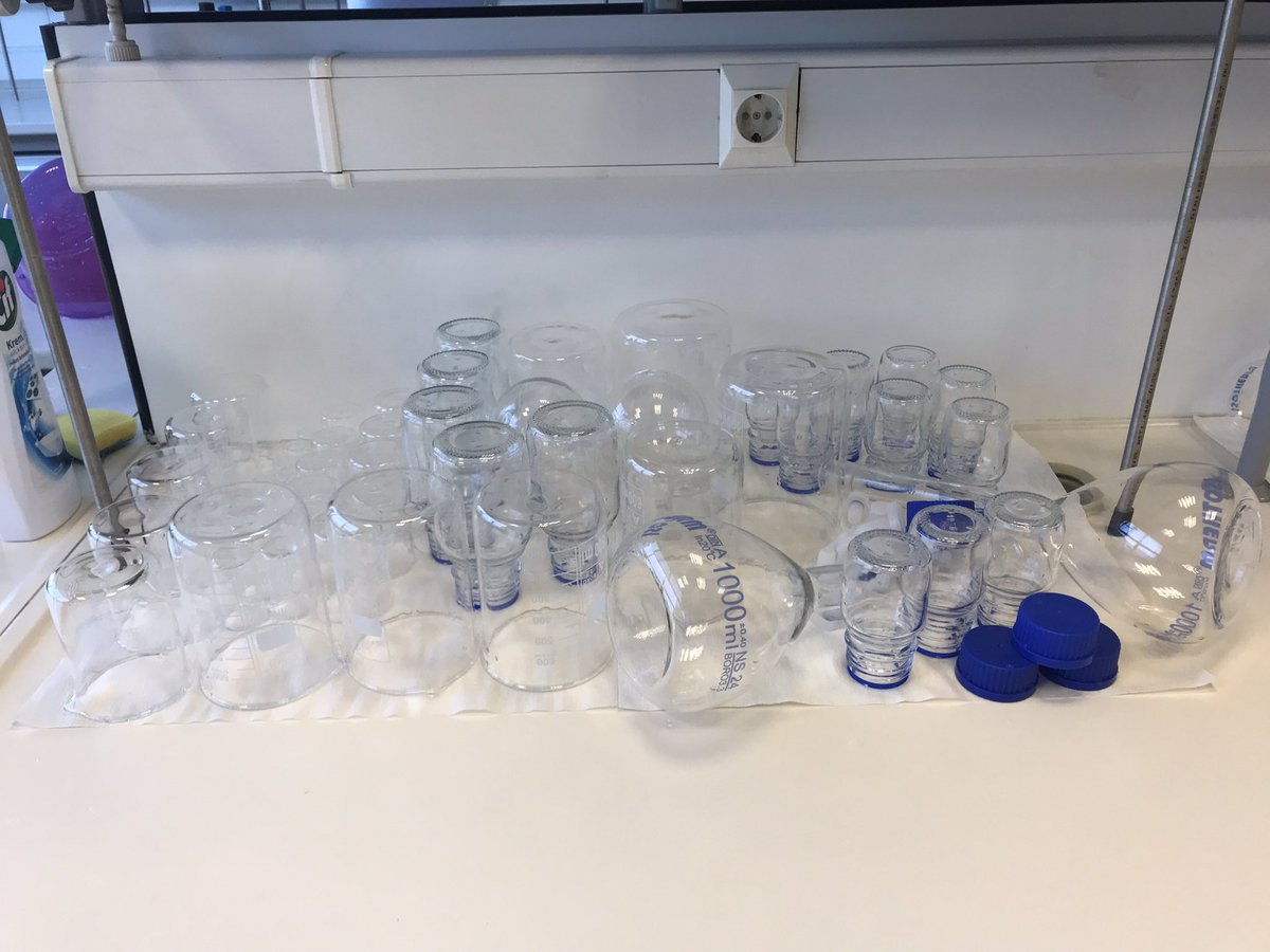 melike0904's tweet photo. Delays due to pandemic, lockdowns and finally I did the best thing to do on a Friday afternoon and washed up the glassware purchased with Research Fund @RoySocChem . I’m looking forward to receiving missing chemicals to be delivered and start to work on the project. #WomenInSTEM https://t.co/EbGR0nVrEZ