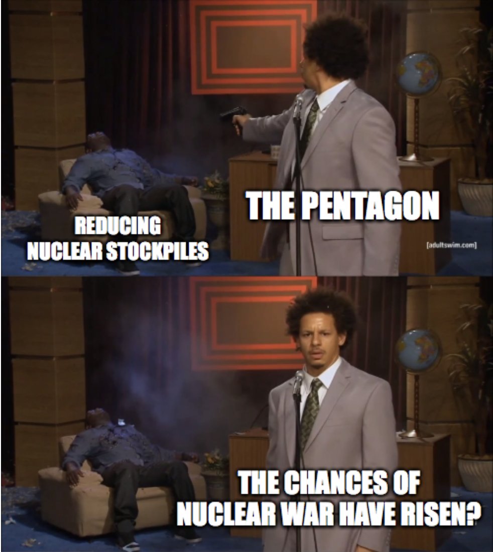 GZ_Action's tweet photo. "Pentagon warned of growing risk of nuclear war"
https://t.co/iClB2OOn7J https://t.co/xEWz6Ffo6z