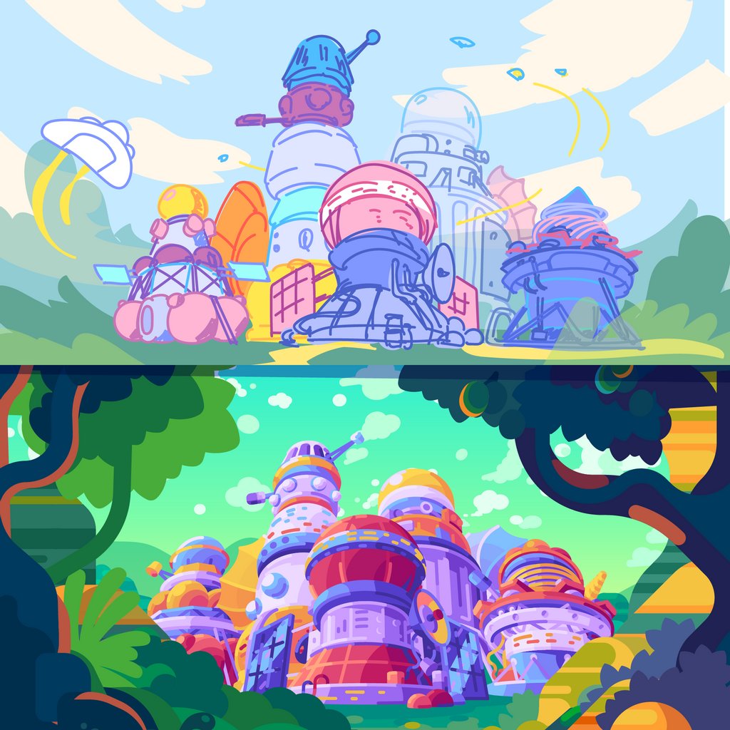 Kurz_Gesagt's tweet photo. From Sketch to Finish. https://t.co/LZ7G3DD6kT