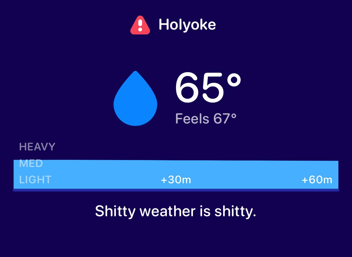 CARROT Weather's forecast for Holyoke 😮 #carrotweather carrotweather.app